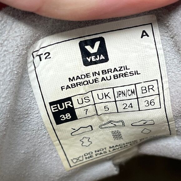 Veja V-10 Leather White Camel Brown Casual Sneakers Shoes Women’s Size 7 US - Picture 8 of 8